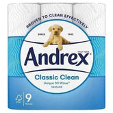 Andrex Classic Clean 9 Rolls (Pack of 4)  Adomoo